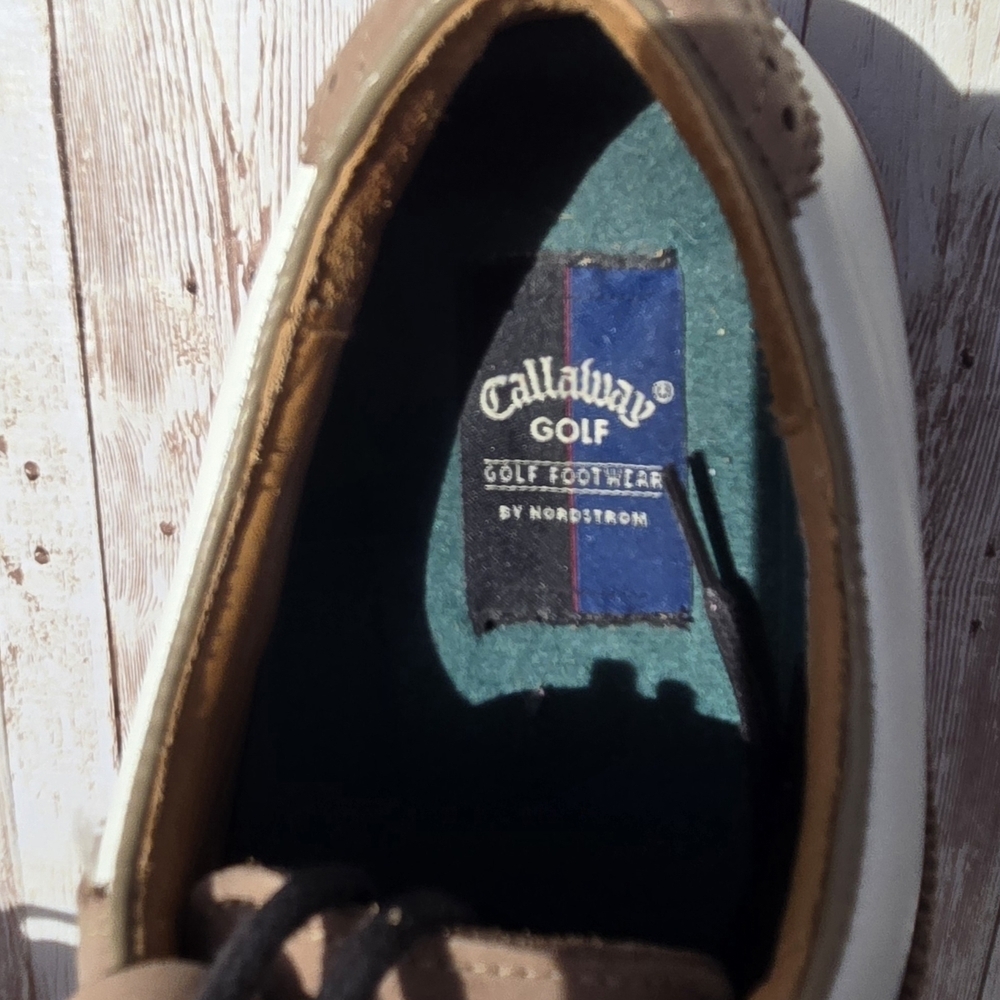 Callaway Broadmoor Golf Shoes 10.5M Men’s Brown Leather Nordstrom Narrow EUC - Picture 7 of 14